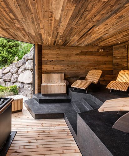 The sauna oasis of our well-being hotel in Toblach