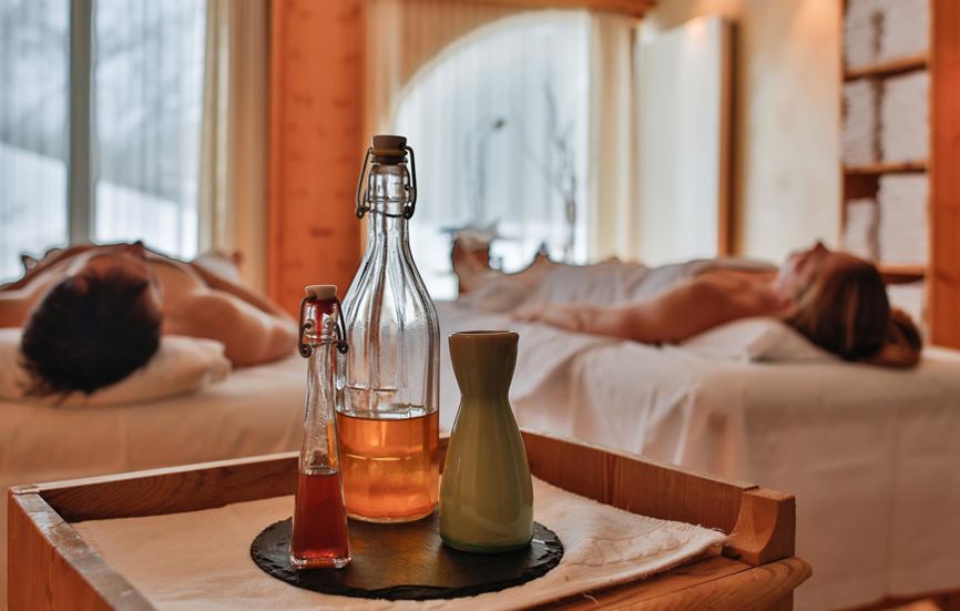 Paarmassage in unserem Wellnesshotel in Toblach