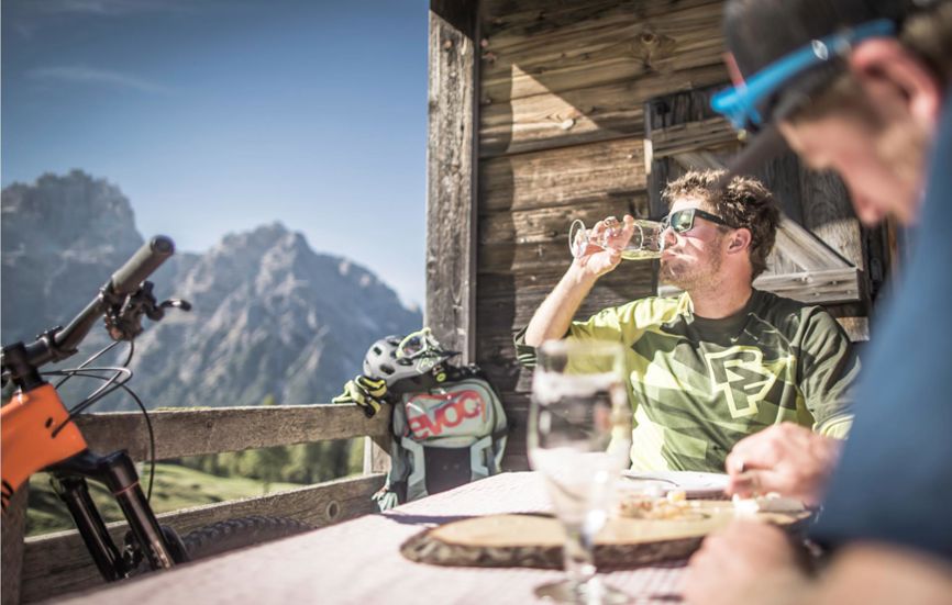 Afternoon snack at a mountain hut