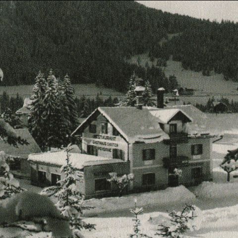 The beginning of our hotel in Dobbiaco