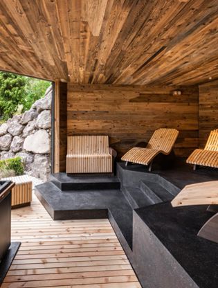 The sauna oasis of our well-being hotel in Toblach