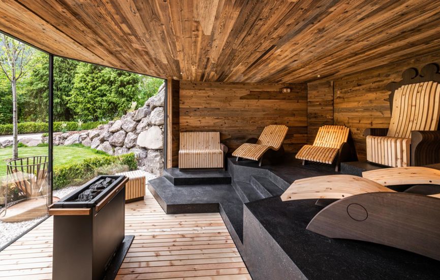 The sauna oasis of our well-being hotel in Toblach