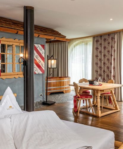 Die Suite Lodge Jürgen ist einer Bauernkammer nachempfunden und bietet Platz für bis zu drei Personen